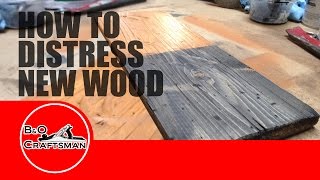 How to Distress New Wood [upl. by Hukill]