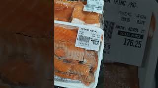 Fresh salmon in LANDERS STORE fish vlog shorts [upl. by Franchot]