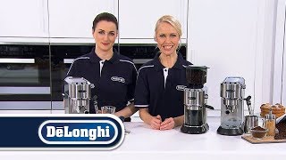 De’LonghiDedica Pump Espresso Coffee Machine ampDedica Grinder–TV Presentation [upl. by Attenat]