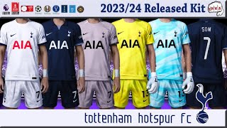 PES2021 Tottenham Hotspur FC 202324 Released Kit [upl. by Nirmak766]