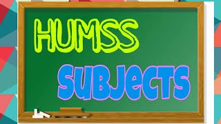 HUMSS List of Subjects  Grade11Grade12 [upl. by Elocan264]