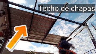 Como hacer un TECHO DE CHAPAS Estructura e instalacion de chapas [upl. by Eesac478]