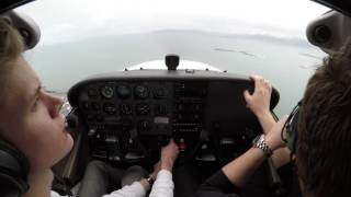 Cessna 172SP landing with trim [upl. by Tandie679]