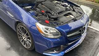 2018 Mercedes Benz SLC300  Battery location and replacement 20162020 model years [upl. by Annaerdna]