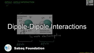 DipoleDipole Interactions Chemistry Lecture  Sabaqpk [upl. by Neetsirk]