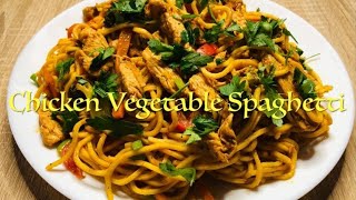 Chicken Vegetable Spaghetti  Scrumptious Healthy Family Meal  Balanced Proteins Veggies amp Carbs [upl. by Siuol]