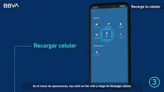 ¿Cómo recargo mi celular  Nueva App BBVA [upl. by Llatsyrc625]