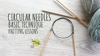 Knitting Lessons  Circular Needles Basic Technique [upl. by Aniweta]