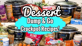 FOUR DUMP AND GO CROCKPOT DESSERTS  TASTY FALL INSPIRED SLOW COOKER DESSERTS 2020 JULIA PACHECO [upl. by Eeryt]