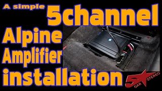 A simple 5 channel Alpine amplifier install in a Hyundai [upl. by Birch]