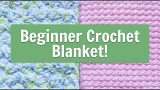 Beginner Crochet Blanket Pattern [upl. by Anelas356]