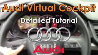 Audi Virtual Cockpit 2018 Detailed Tutorial and Review Tech Help [upl. by Yddur]