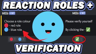 2021 How to make MEE6 REACTION ROLES  verification system Easy Tutorial [upl. by Seagrave]