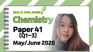 IGCSE Chemistry Paper 41  MayJune 2020  062041MJ20 Q13 SOLVED [upl. by Alaehs568]