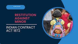 RESTITUTION AGAINST MINOR MINORS AGREEMENT [upl. by Alameda]