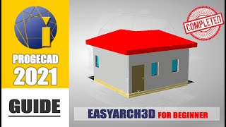 ProgeCAD 2021 EasyArch3D Tools Tutorial For Beginner COMPLETE [upl. by Cowie]