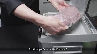 Vakuumieren außerhalb der Kammer  CASO DESIGN Kammervakuumierer VacuChef 40 [upl. by Rorry]