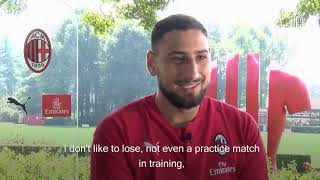 Milan Derby  Interview with Gianluigi Donnarumma [upl. by Ahtiek951]