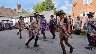 Ledbury Morris dancing at the Queens Arms at Bromyard Folk Festival 2021 [upl. by Sanfred]