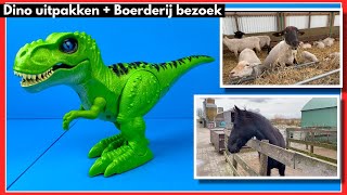 Dino uitpakken en Boerderij bezoeken  Family Toys Collector [upl. by Elitnahc94]