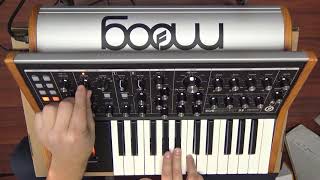 MOOG Subsequent 25  Quick Demo sounds only [upl. by Atidnan]