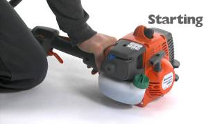 How to Start a Husqvarna String Trimmer [upl. by Hut851]