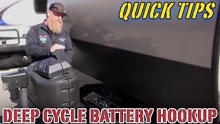 Petes RV Quick Tips  CherokeeGrey Wolf Deep Cycle Battery Hookup [upl. by Lerner793]