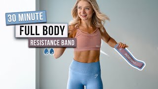 30 MIN INTENSE MINI BAND WORKOUT  Full Body No Repeats With Resistance Band [upl. by Pang64]