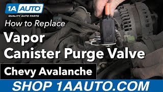 How to Replace Vapor Canister Purge Valve 0406 Chevy Avalanche [upl. by Nosirb]