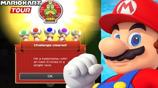 How To Hit 3 Kadomatsu  Mario Kart Tour Challenges  ios Gameplay Walkthrough [upl. by Gokey]