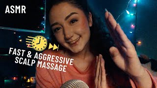 ASMR Fast amp Aggressive Brainmelting ScalpShoulder Massage [upl. by Dnaleel]