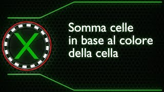 Excel Somma celle in base al Colore [upl. by Noevad]