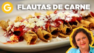 Cocina Mexicana Para Principiantes Flautas de Carne  El Gourmet [upl. by Maureene]