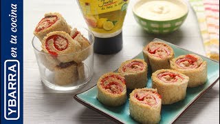 Rollitos de pimiento y atún con mayonesa Ybarra  Aperitivos fáciles [upl. by Mandie730]