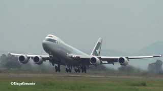 Cathay Pacific Cargo Boeing 7478F Take off [upl. by Triley]