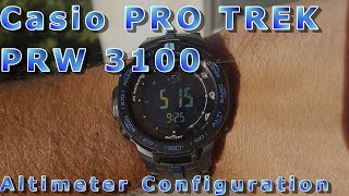 Casio PRO TREK  configuring the altimeter ep09 [upl. by Tsepmet]