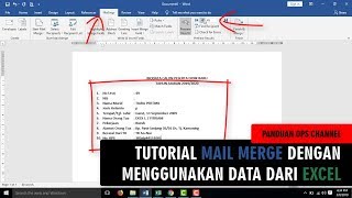 CARA MAIL MERGE EXCEL KE WORD [upl. by Ayim]