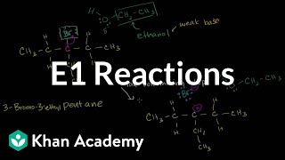 E1 reactions  Substitution and elimination reactions  Organic chemistry  Khan Academy [upl. by Julee]