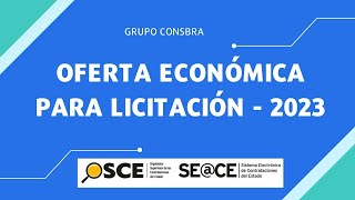 Cómo Preparar una Propuesta Económica para una Licitación Pública SECE [upl. by Moritz369]