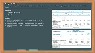 Example 15  Soil Classification by AASHTO Method [upl. by Lenoel504]