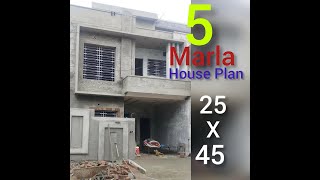 5 Marla house plan hand made step by step method I 25x45 Planning I easy way of designing [upl. by Hctub]