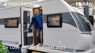 Caravan review Hobby De Luxe 495 WFB model 2023 [upl. by Akinahc]