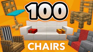 100 Minecraft Chair Ideas How to Build Furniture Designs in Minecraft [upl. by Meihar]