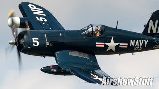 Corsair Crazy Eleven F4U Corsairs Flying Together  Thunder Over Michigan 2019 [upl. by Llennej]