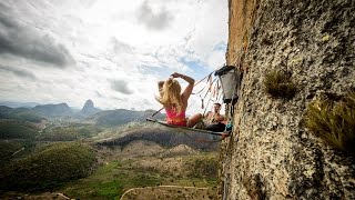 Sasha DiGiulian rock climbing big walls in Brazil [upl. by Ziwot295]