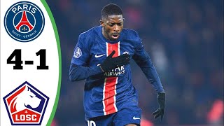 ⚽PSG vs Lille 41 Extended Highlights  French Ligue 1 2025 [upl. by Eed]