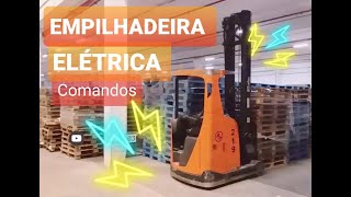 Aprenda os Comandos  Empilhadeira Elétrica Torre Retrátil [upl. by Selrhc]