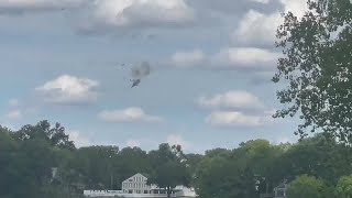 Plane crashes at Thunder Over Michigan air show at Willow Run Airport [upl. by Horvitz28]