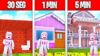 Roblox  CONSTRUIR CASA EM 30 SEGUNDOS 1 MINUTO 5 MINUTOS Bloxburg [upl. by Alohcin]