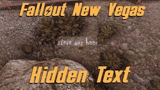 Fallout New Vegas  Hidden Text In Hidden Valley [upl. by Ellehcear16]